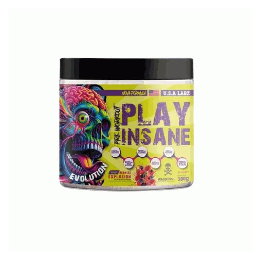 Vitamin Factory Play Insane Pre Workout (300g) - Sabor: Berries Explosion