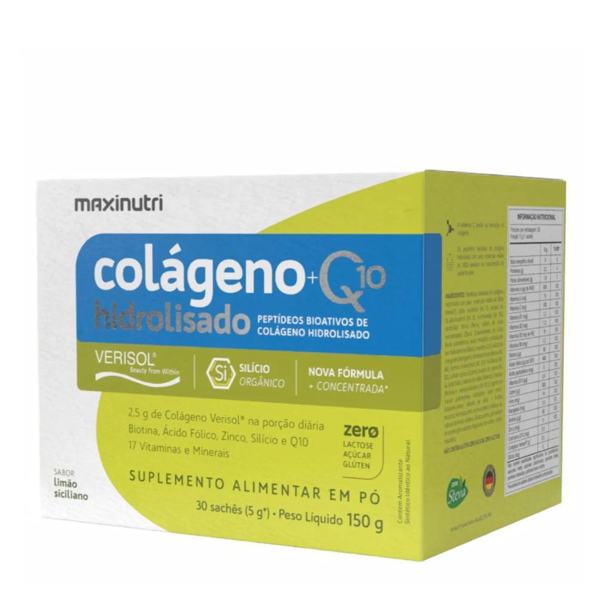 Maxinutri Colageno Hidrolisado + Q10 30x5g Limao Siciliano Verisol