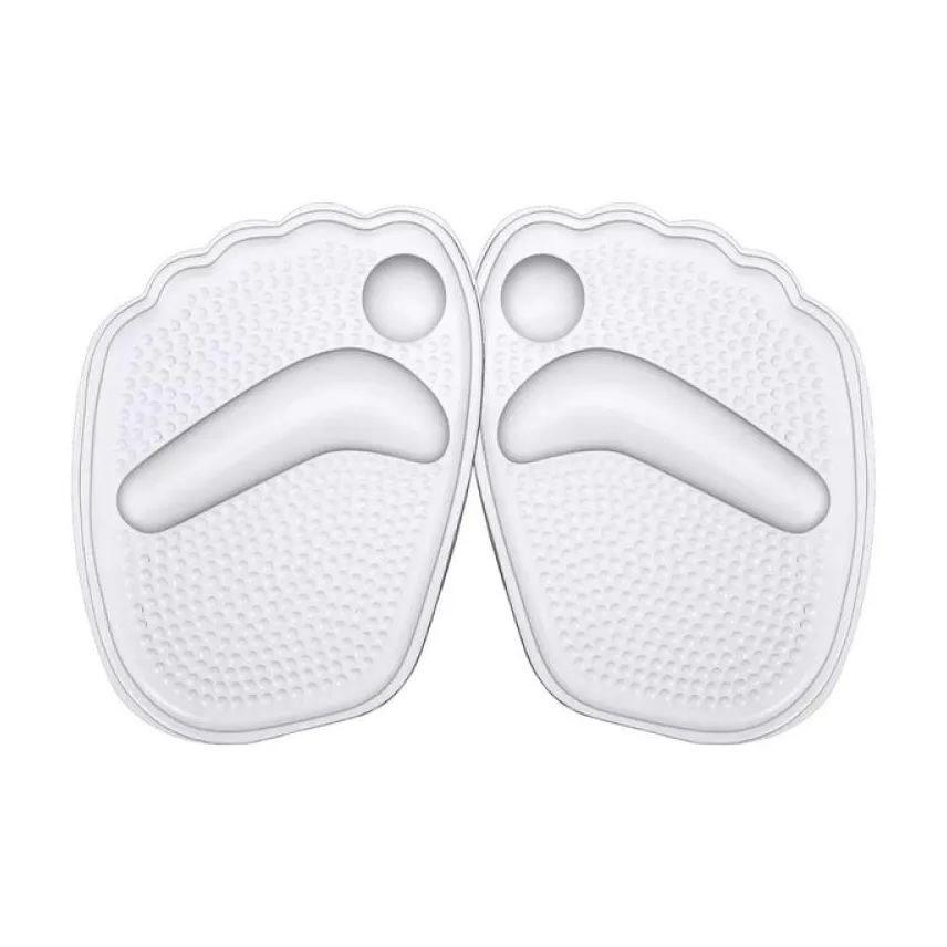 Palmilha Par Ortopédica Protetor Para Pés Almofadas Silicone Sapato Branco