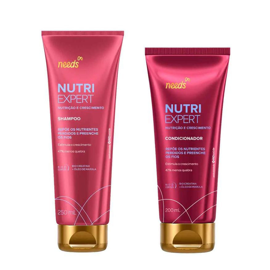 Needs Kit Nutri Expert Nutrição e Crescimento Condicionador 200ml+ Shampoo 250ml