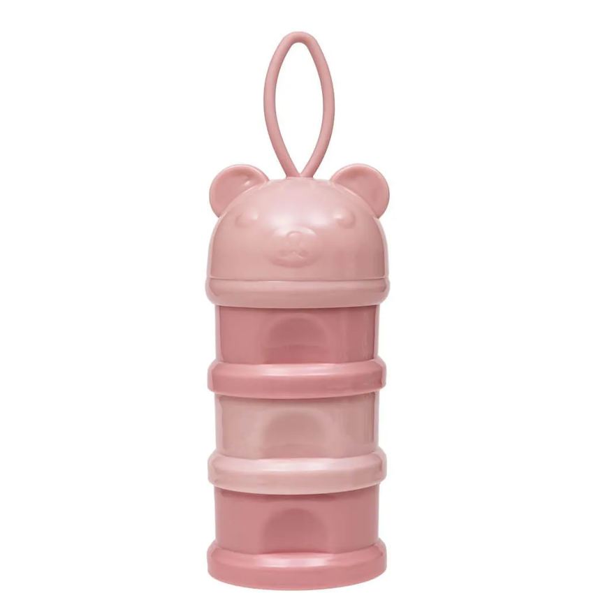 Buba Potes Empilhavéis para Leite em Pó e Snack Rosa