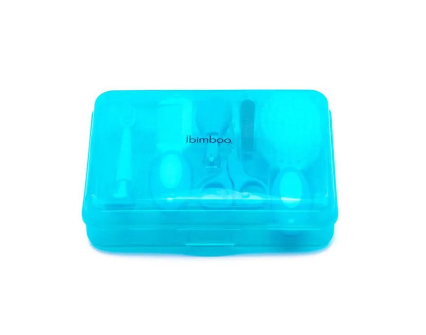 Ibimboo Kit Higiene Azul (tesoura, Cortador e Lixa de Unha, Escova e Pente e Escova Dental)