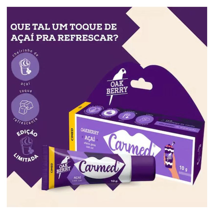 Hidratante Carmed Labial Açaí 10g