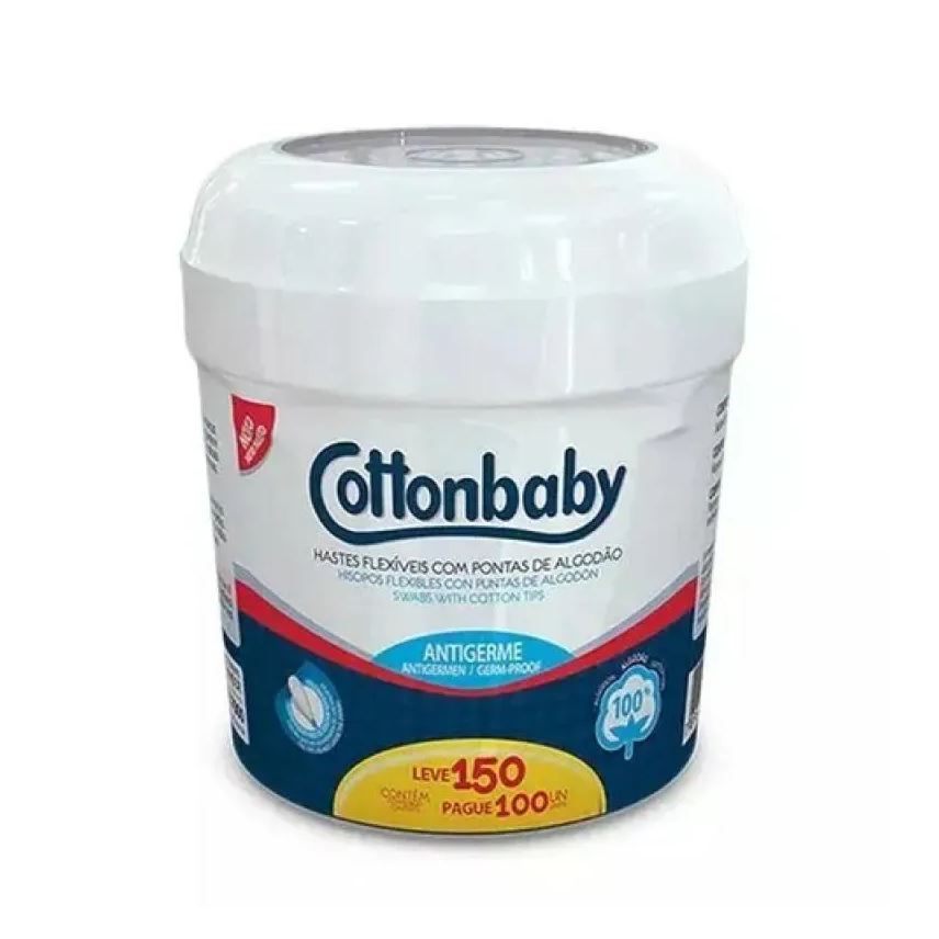 Cottonbaby Haste Flexível Pote Pague 100 E Leve 150 unidades