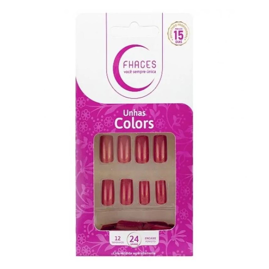 Fhaces Unha Postiça Discretamente Fashion 24 unidades