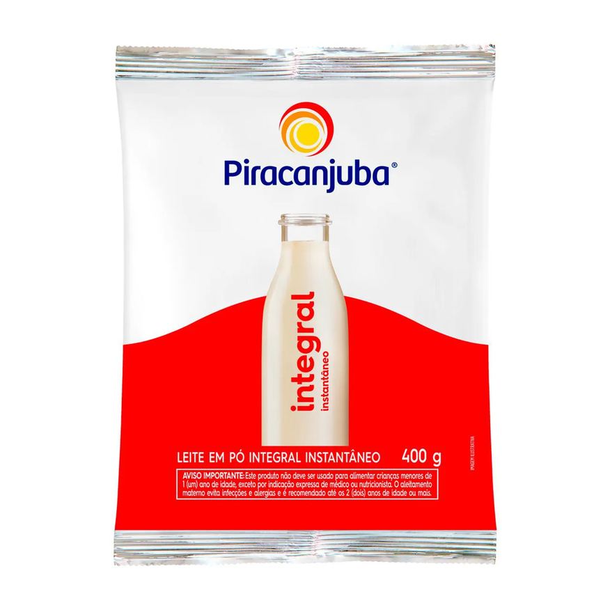 Piracanjuba Leite em Pó Integral Instantâneo 400g