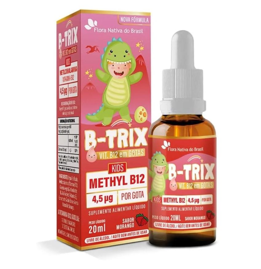 Flora Nativa Do Brasil B-trix Kids Metilcobalamina Gts 20ml Sab Morango Flora Nativa
