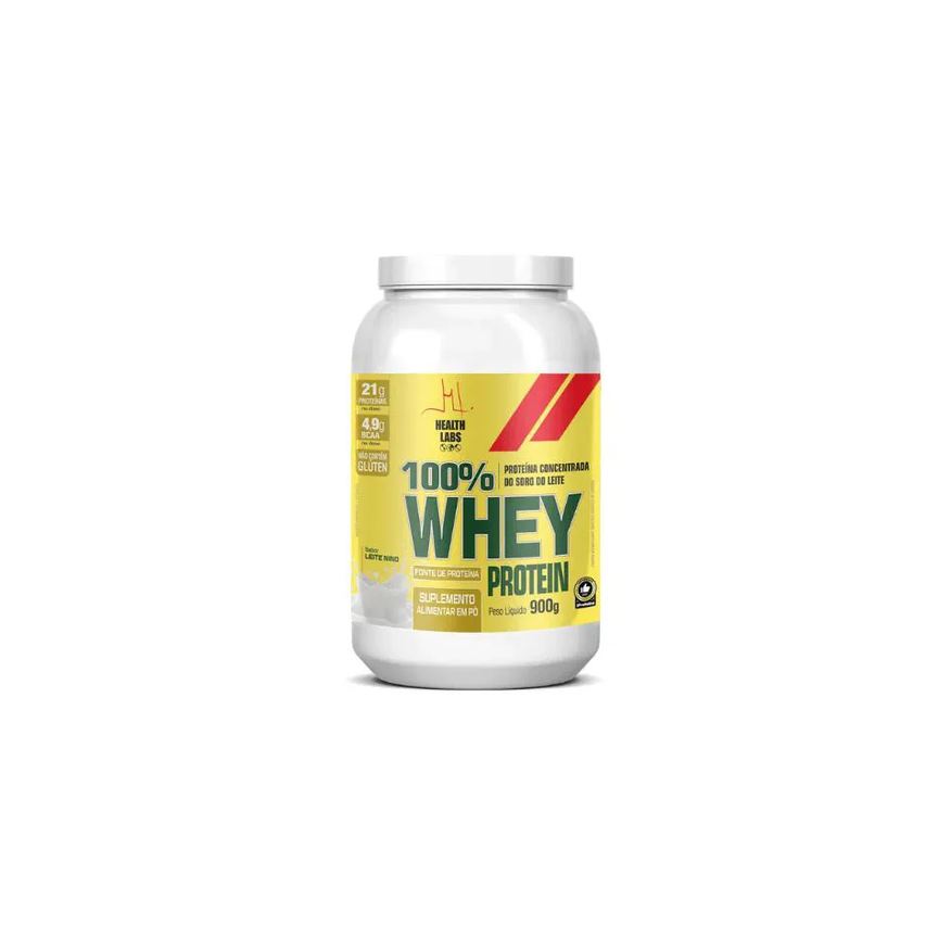 Health Labs 100% Whey Protein 900g Leite Nino