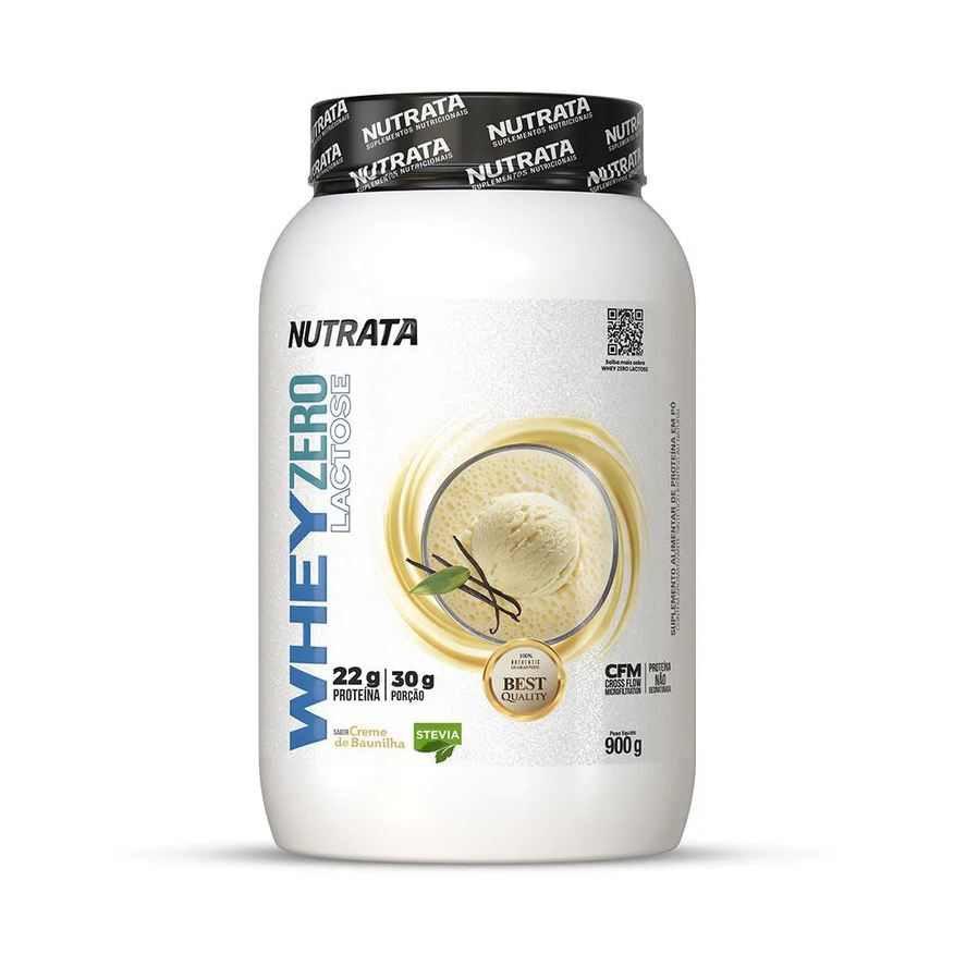 Nutrata Whey Protein Zero Lactose 900g - Creme de Baunilha