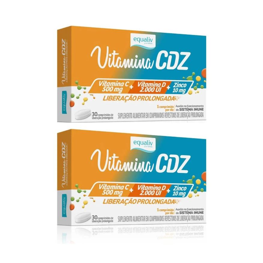 Equaliv Kit 2 Suplemento Alimentar Cdz C + D + Zinco 30 Cpr