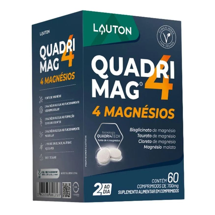 Lauton Quadrimag 4 Magnésios (quelato, Taurato, Malato e Cloreto) 60 comprimidos