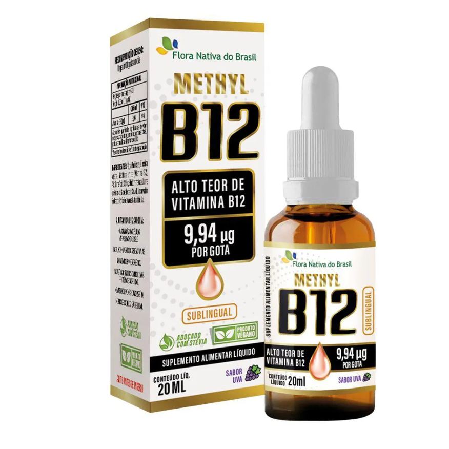 Flora Nativa Do Brasil Vitamina B12 Sublingual (metilcobalamina) 9,94 Mcg Por Gota 20ml - Flora Nativa Uva