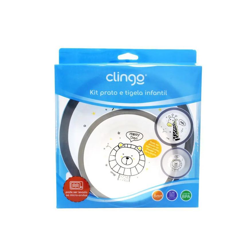 Clingo Kit Prato E Bowl - Zoo