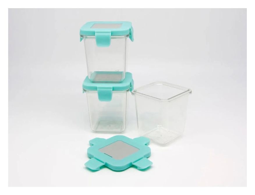 Marcus & Marcus Kit com 3 Potes em Tritan 240ml (vem com Label em Silicone para Escrever) - Marcus & Marcus