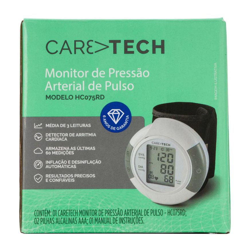 de Monitor Pressão de Pulso Caretech HC075 1 unidade