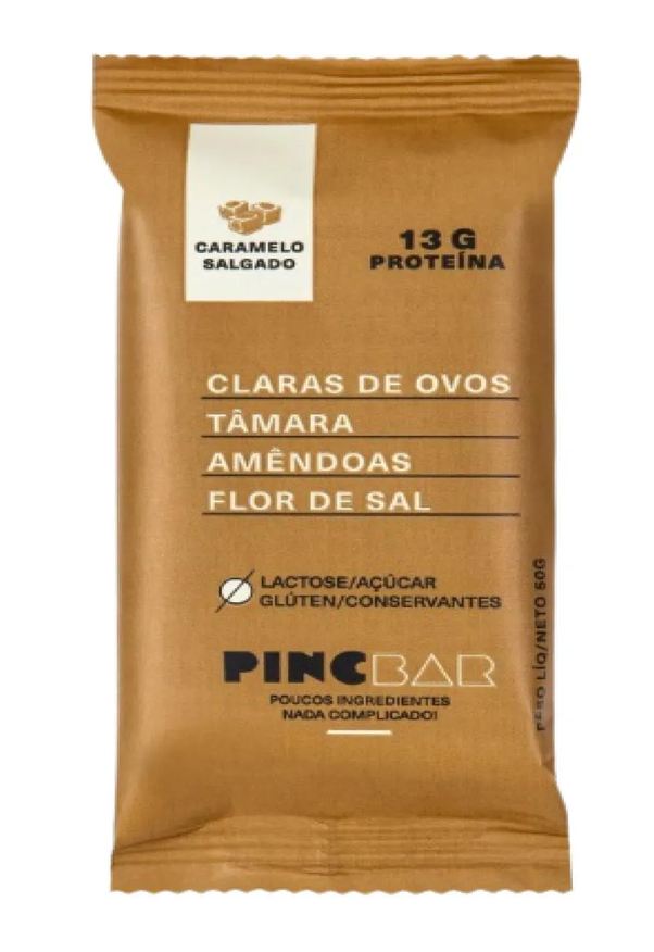 3x: Kit Barra de Proteína Caramelo Salgado Sem Açúcar Pincbar 50g