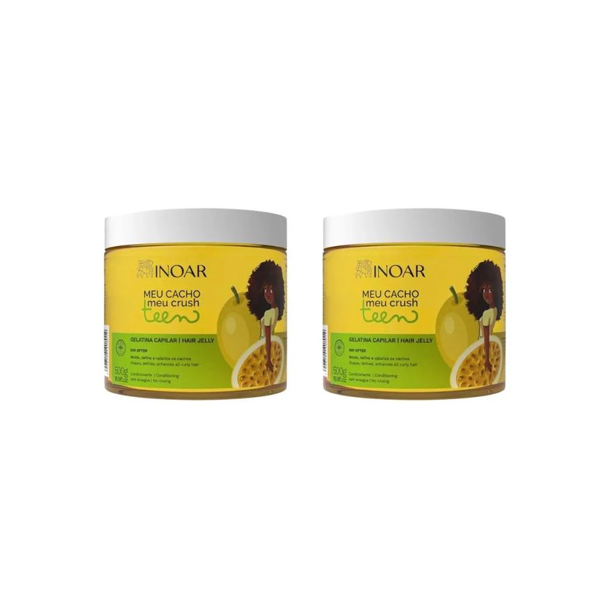 Inoar Gelatina Capilar Meu Cacho 500g Teen Maracuja - 2un