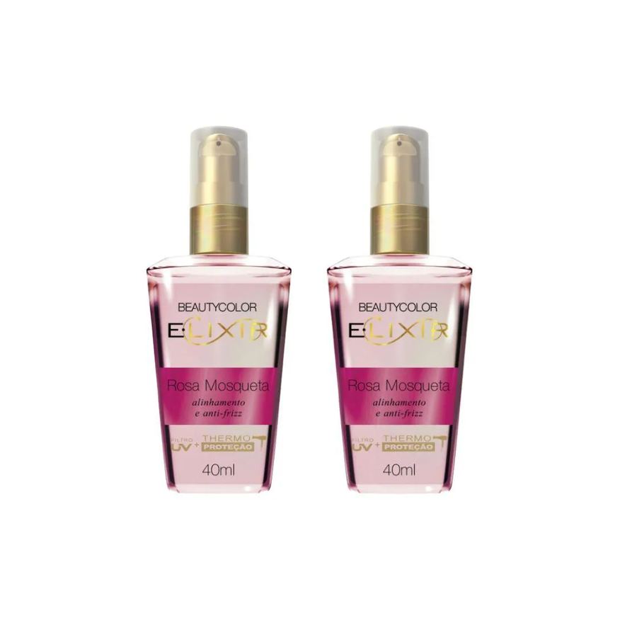 Beauty Color Oleo Capilar Elixir Rosa Mosqueta 40ml - Kit 2un