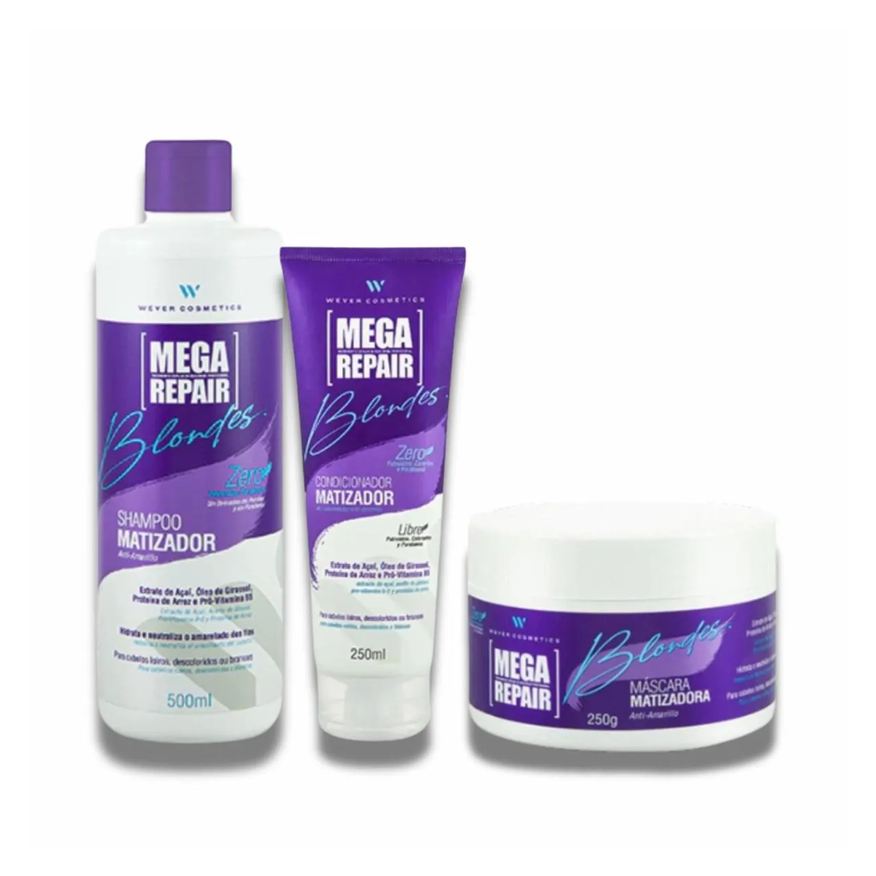 Wever Ind E Com De Cosmeticos Ltda Kit Shamp+masc+cond Matizador Blondes – Wever Cosméticos