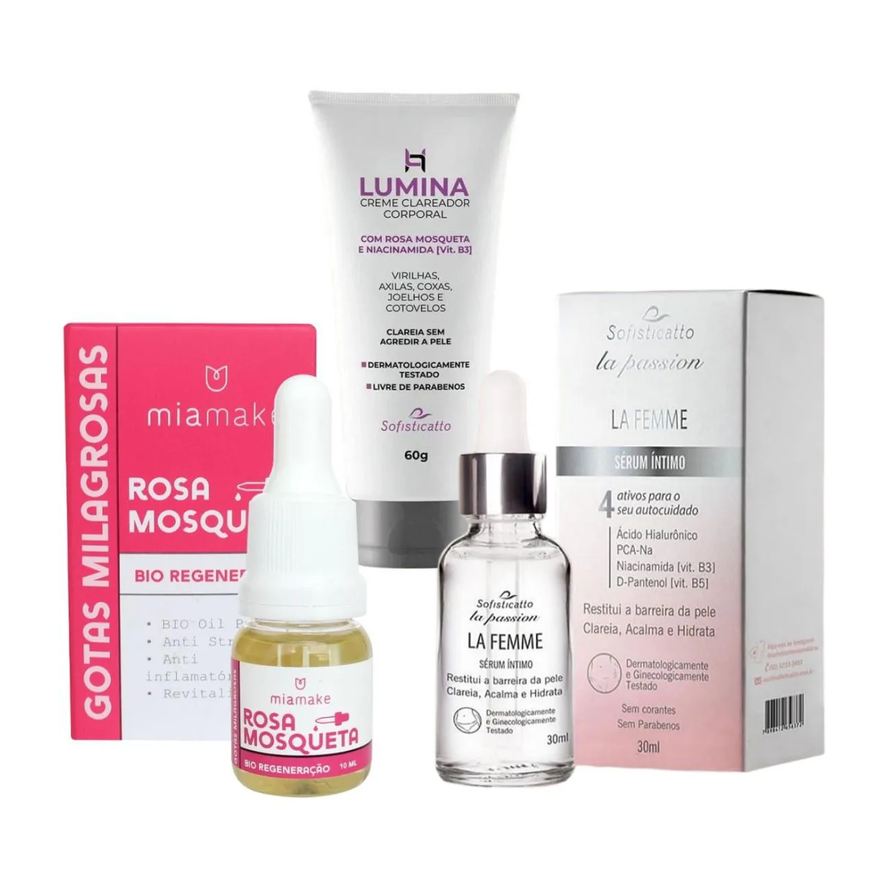 Sofisticatto Cosméticos Sérum Hidratante Flacidez Vaginal + Produtos Clarear Virilha