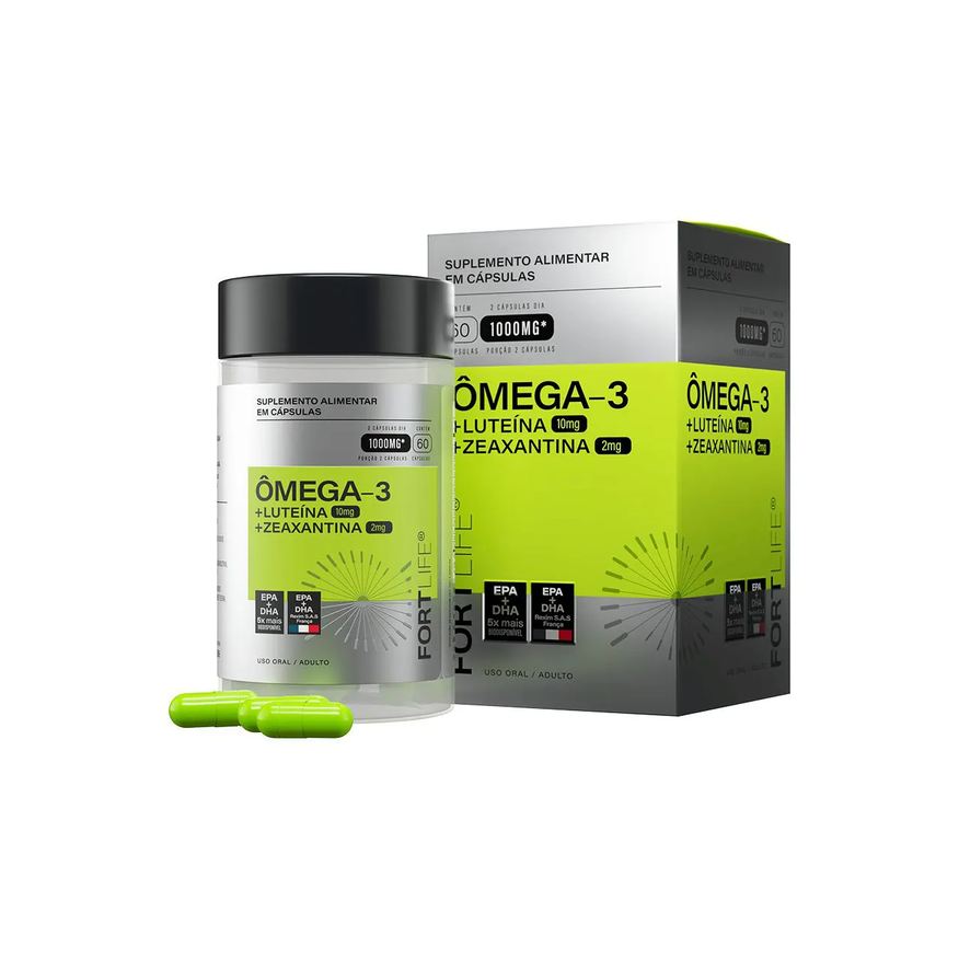 Fortlife Ômega-3 + Luteína + Zeaxantina 1000mg 60 cápsulas