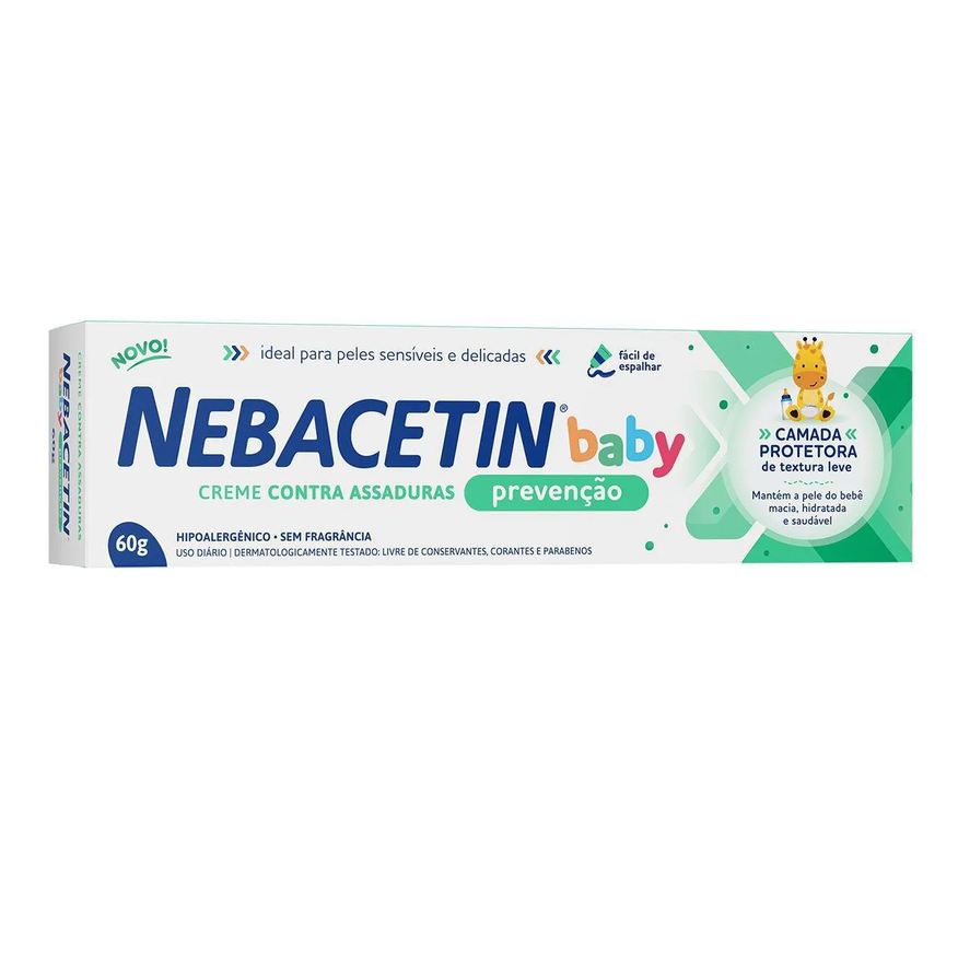 Nebacetin Creme para Assaduras Baby Prevenção 60g