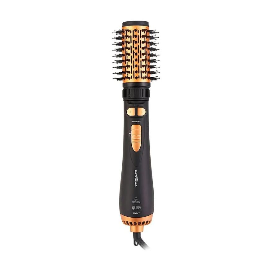 Britânia Escova Rotativa Ber20pd - 3 Temperaturas + 2 Velocidades, Preto/dourado, Bivolt 8