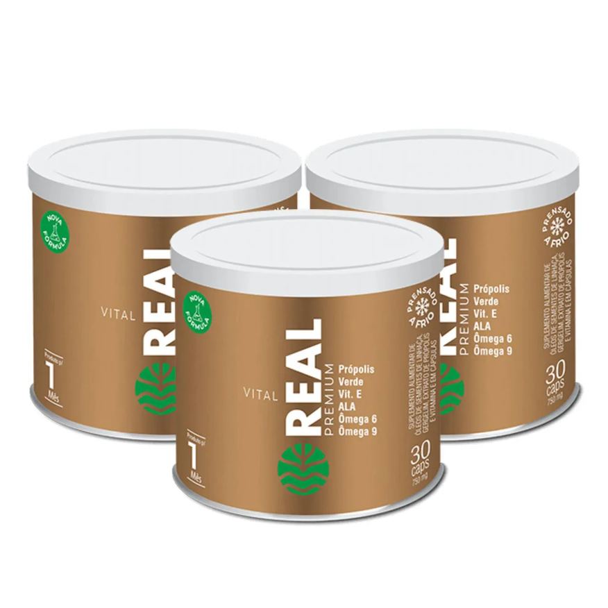 VITAL ÂTMAN 3X VITAL REAL PRóPOLIS VERDE 750mg 30 CAPSULAS SEM Sabor