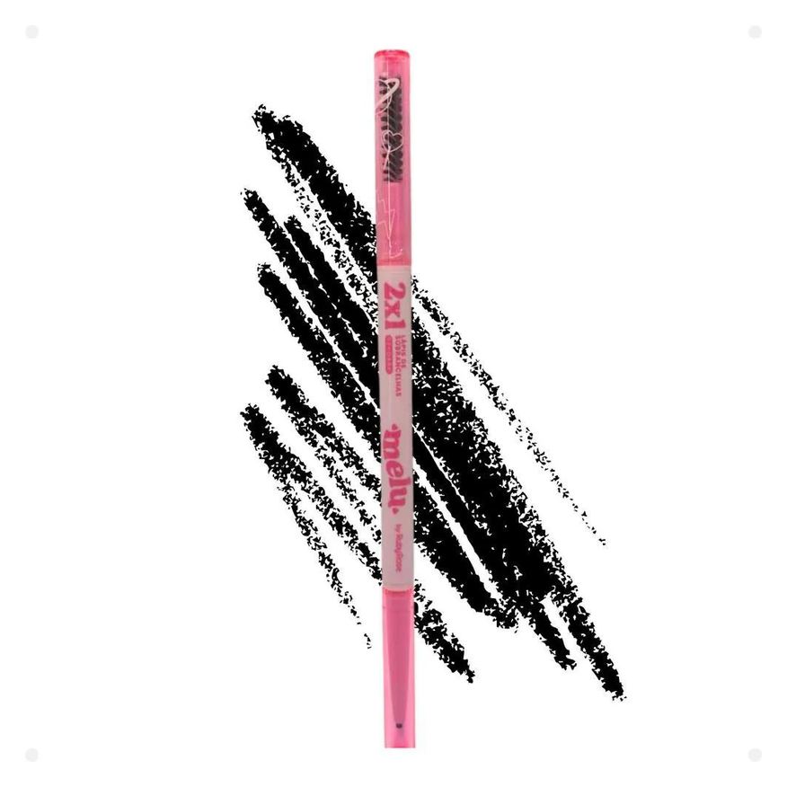 Ruby Rose Lápis para Sobrancelhas Melu By Ponta Fina 2x1 Cor 03 Dark Rr2401-3
