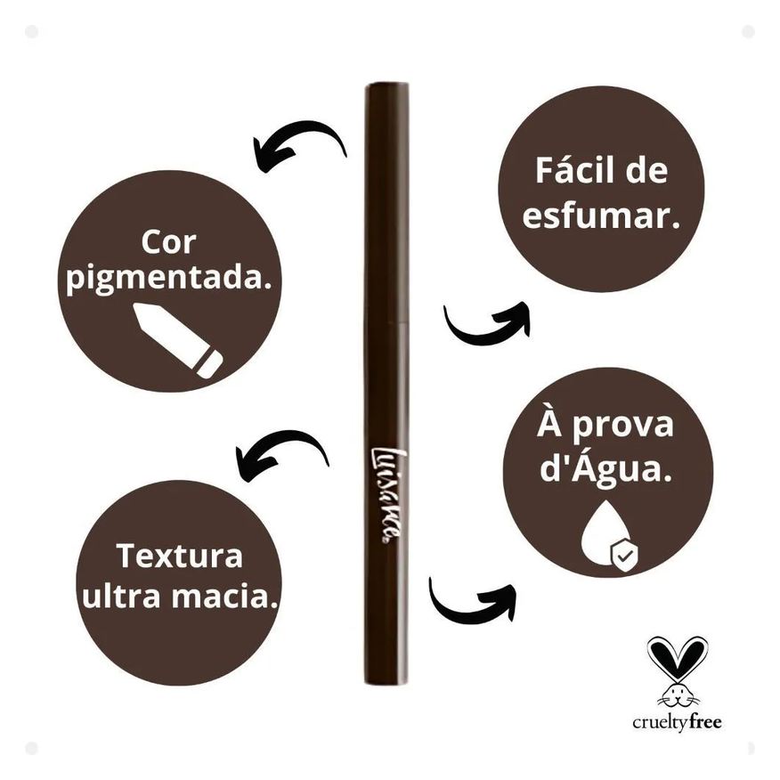 Retrátil Lápis para Sobrancelha Luisance 365 Castanho Escuro Hipoalergênico L5219