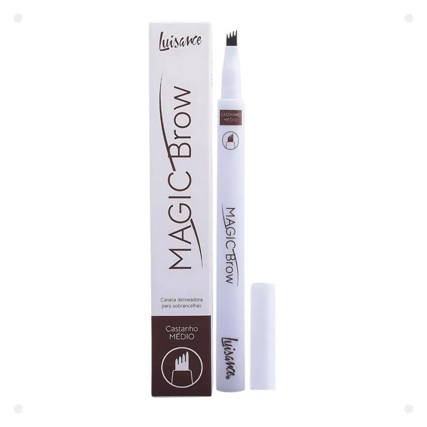 Luisance Caneta Delineadora para Sobrancelhas Magic Brow Castanho Médio