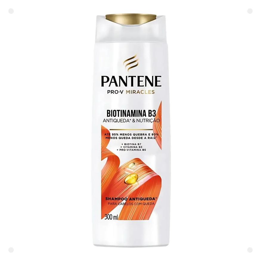 Pantene Shampoo Pro-v Biotinamina B3 Antiqueda e Nutrição 300ml