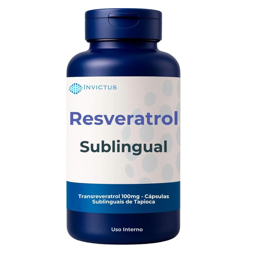 Invictus Resveratrol Sublingual 100mg – Alta Absorção - 60 cápsulas