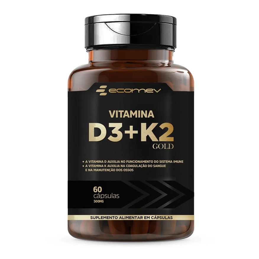 Ecomev Vitamina D3 2.000ui K2 Mk7 Menaquinona 149mcg 60 cápsulas