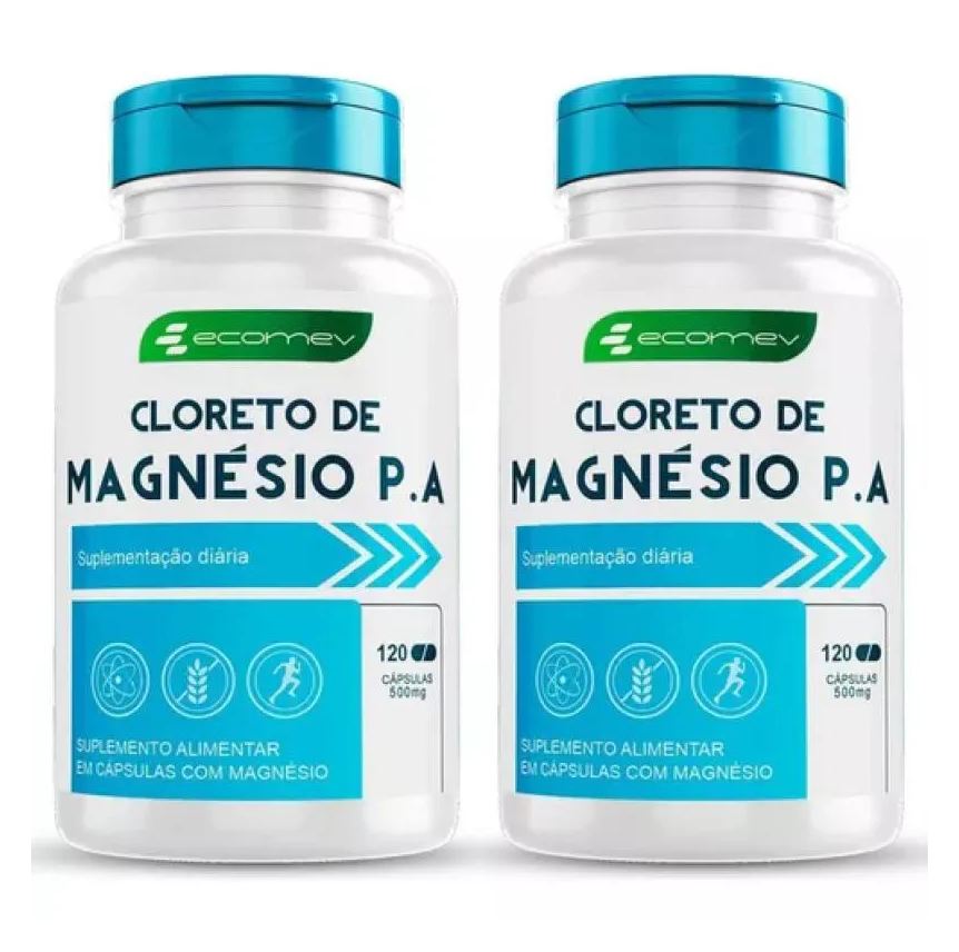 Ecomev 2x Cloreto de Magnesio Pa 500mg 120 cápsulas