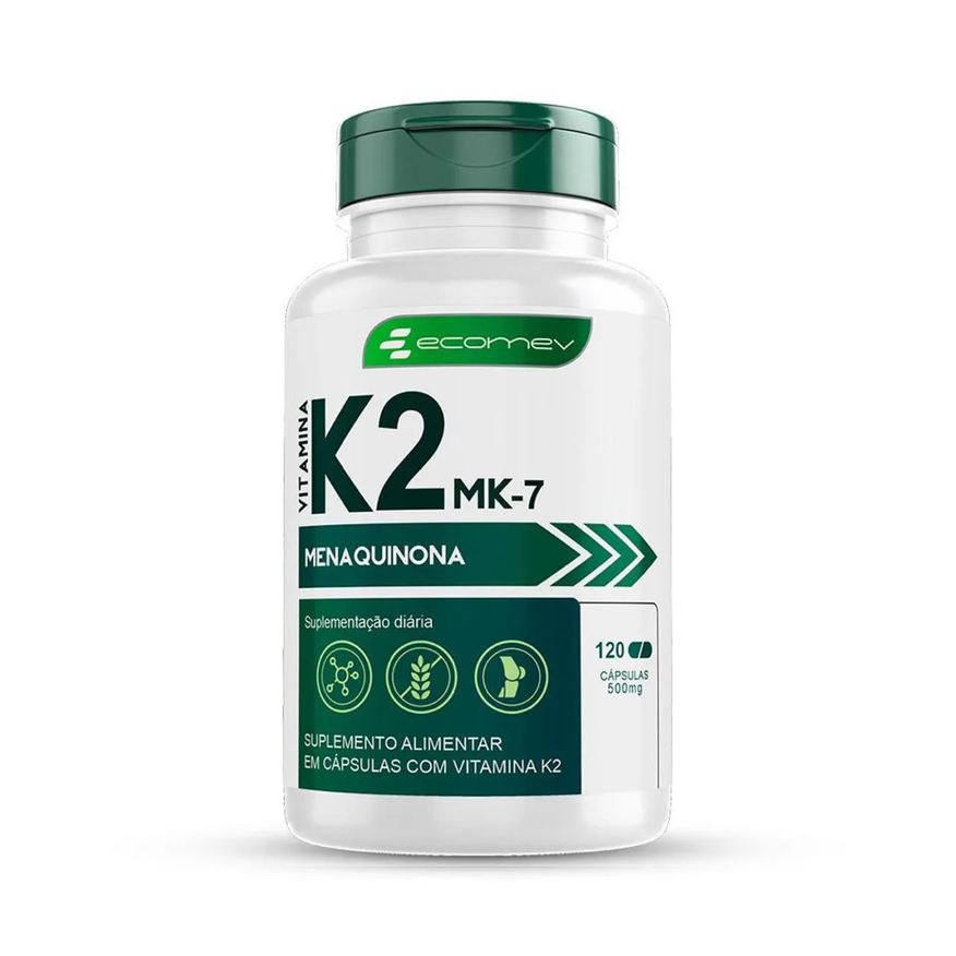 Ecomev Vitamina K2 Mk7 Menaquinona 149mcg 120 cápsulas