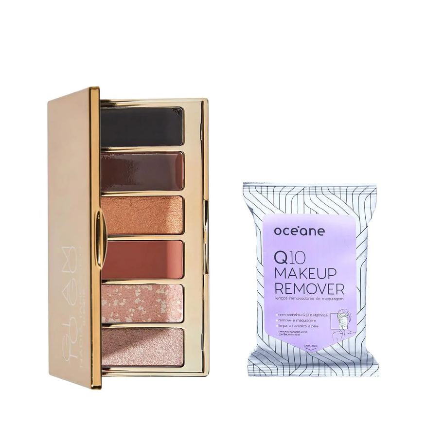 Océane Kit Nádia Tambasco By Glam To Go Palette e Q10 Makeup Lenço (2 Produtos)