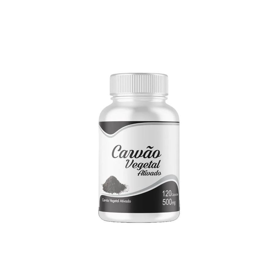 Carvão Vegetal Ativado 500mg 120 cápsulas