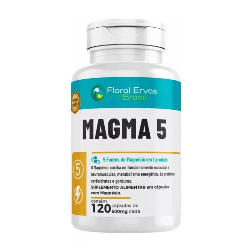 Floral Ervas do Brasil Magma 5 500mg 120 cápsulas - Floral Ervas