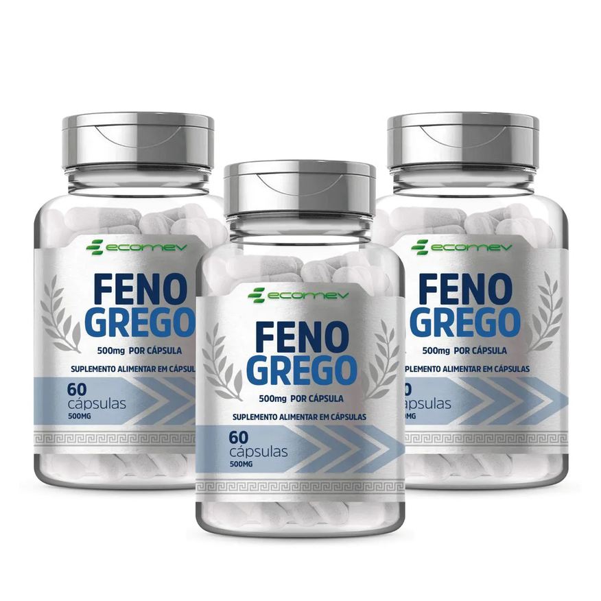 Ecomev 3x Feno Grego Saponinas 500mg 60 Cápsulas