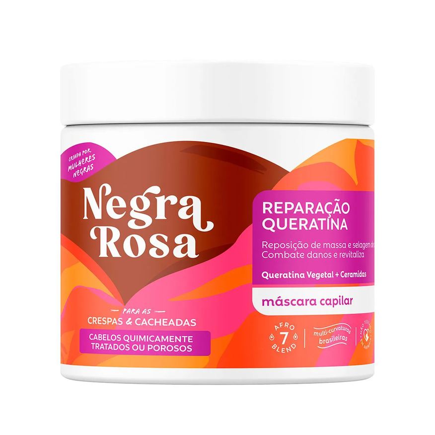 Negra Rosa Máscara Capilar de Reparação Queratina 500g