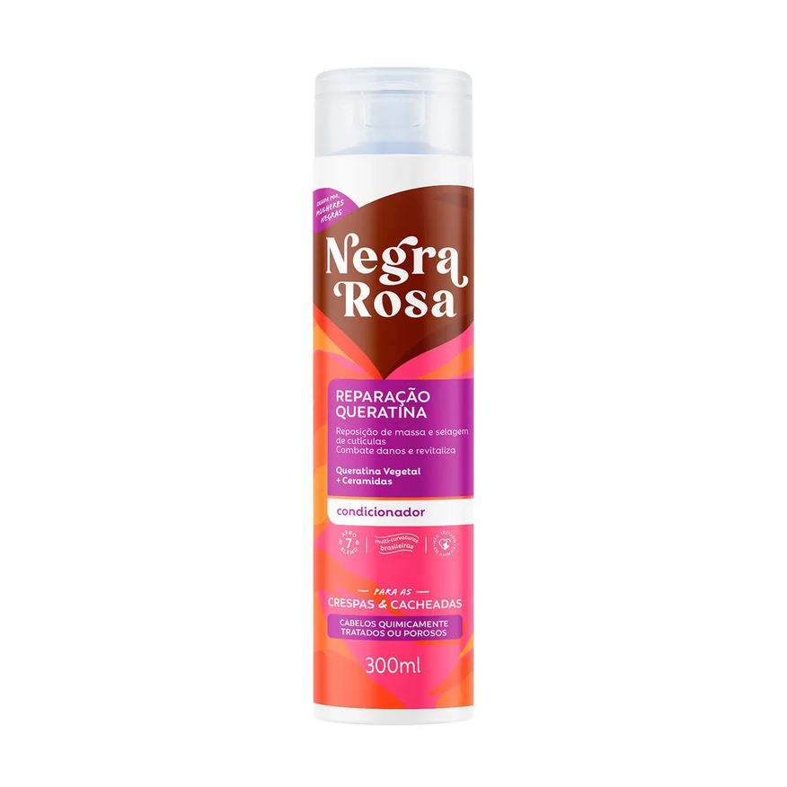 Negra Rosa Condicionador Reparação Queratina 300ml