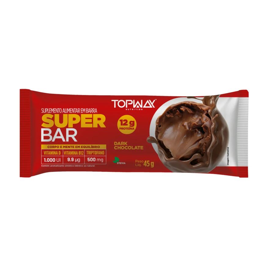 Topway Barra de Proteína Super Bar Dark Chocolate 45g