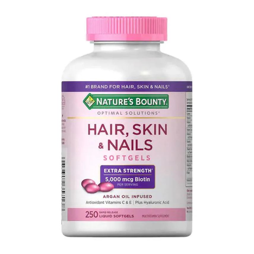 Nature's Bounty Cabelo, Pele & Unhas Força Extra, 250 cápsulas