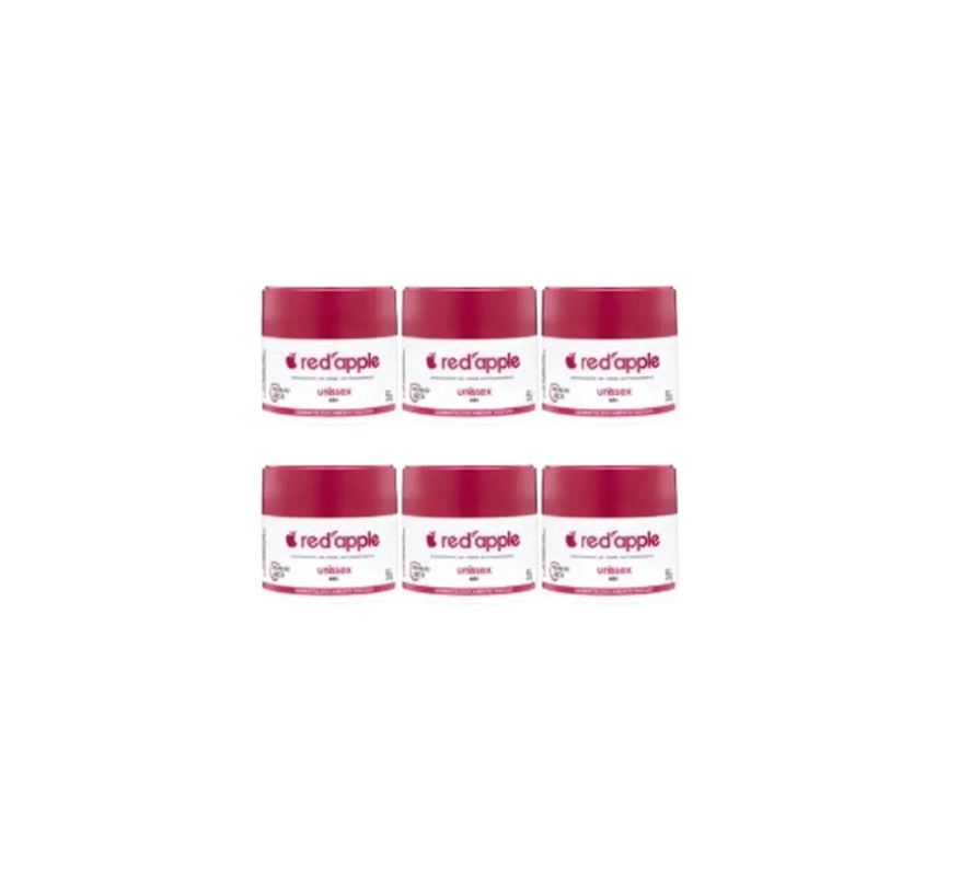 Red Apple Kit 6 Desodorante em Creme Unissex 55g