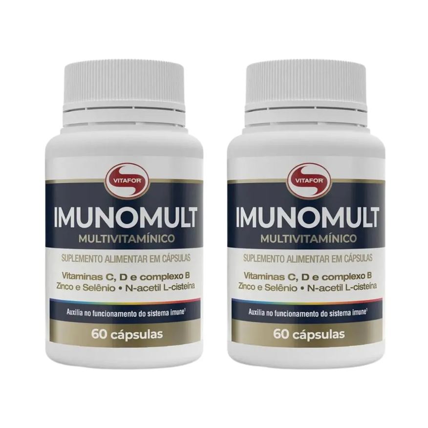 Vitafor Kit 2 Imunomult Multivitamínico - 60 cápsulas