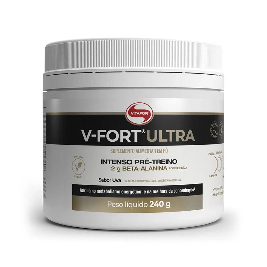 Vitafor V-fort Ultra Sabor Uva (intenso Pré-treino) - 240g