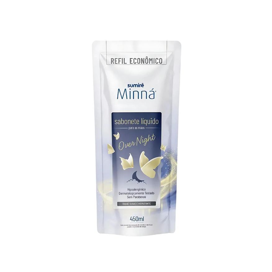 Líquida Sabonete Minná Mãos Sache Over Nigth 450ml