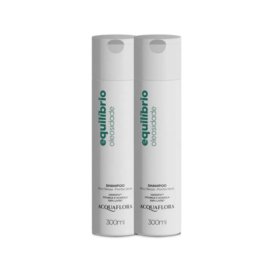 Acquaflora Kit Shampoo Equilíbrio Óleos Raiz Oleosa Ponta Seca 300ml (2 Unidades)