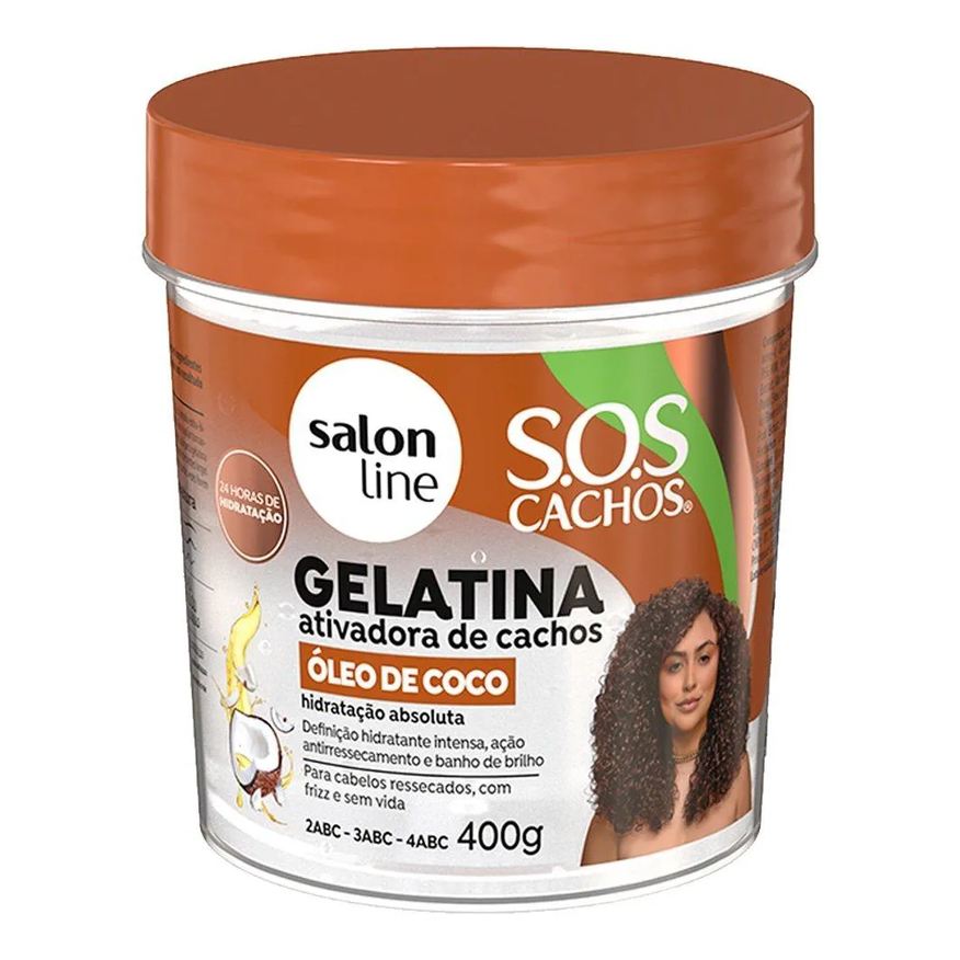 Salon Line Gelatina Sos Cachos - Óleo de Coco 400g